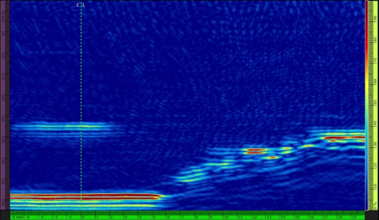 Figure 6—TFM imaging showing stepwise cracking linkages