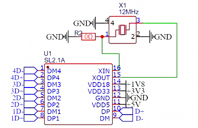 无源晶振的PIN1脚可以接地吗? 无源晶振的PIN1脚可以接地吗?