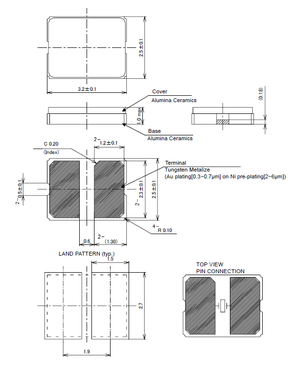 车规级晶振NX3225GD-8.000MHz-STD-CRA-3规格