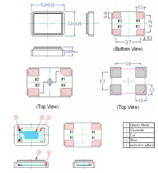 贴片晶振8.192MHz电气参数及封装尺寸介绍
